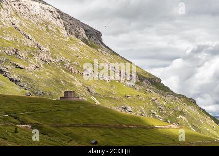 Deutsches Militärdenkmal am Passo Pordoi Italien Stockfoto