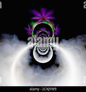 Lila Blatt Stockfoto