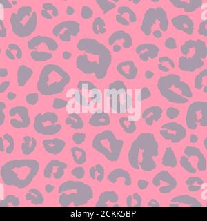 Leopard Hautdruck nahtlose Muster Hintergrund. Tier Pelz Punkt abstrakte Camouflage Textur. Bunt handgezeichneter Punktmuster für Geschenkpapier, Wal Stockfoto