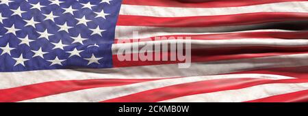 USA Flagge Hintergrund Textur, Banner. US of America Zeichen Symbol, Memorial Day und 4. Juli, Independence Day Konzept. 3d-Illustration Stockfoto