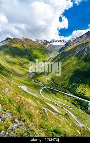 Schweizer Alpen am Furkapass Stockfoto