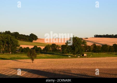 Am späten Abend Licht in der Eifel Stockfoto