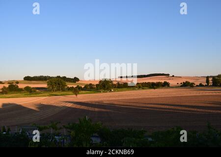 Am späten Abend Licht in der Eifel Stockfoto