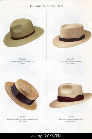 The Inside of UK catalog 'James Lock & Co', oktober 2007. Stockfoto