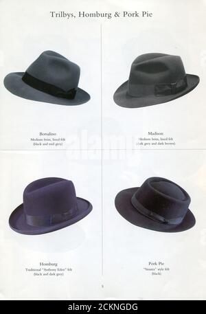 The Inside of UK catalog 'James Lock & Co', oktober 2005. Stockfoto