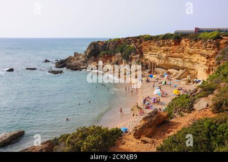 Calas de Roche, paradiesische Buchten bei Conil de la Frontera in Cadiz, Spanien Stockfoto