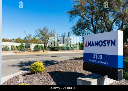 Nanosyn unterzeichnet am Hauptsitz eines Unternehmens mit Sitz in der Medizinchemie im Silicon Valley - Santa Clara, Kalifornien, USA - Oktober 2019 Stockfoto