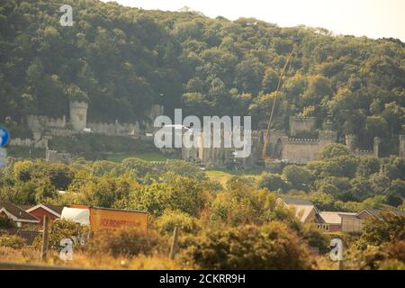 Gwrych Castle wird vorbereitet für ich bin eine Berühmtheit Filmkredit Ian Fairbrother/Alamy Stockfotos Stockfoto