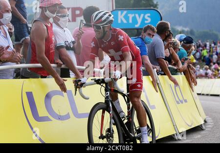 Sebastien Reichenbach von Groupama - FDJ während der Tour de France 2020, Radrennen Etappe 16, La Tour-Du-Pin - Villard-de-Lans (164 km) am September Stockfoto