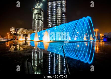 Brunnen in Lusail, Doha Stockfoto