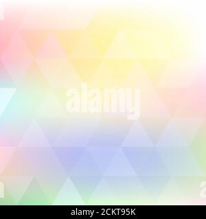 Abstraktes, unscharfes, helles Farbmuster mit Dreiecken Stockfoto