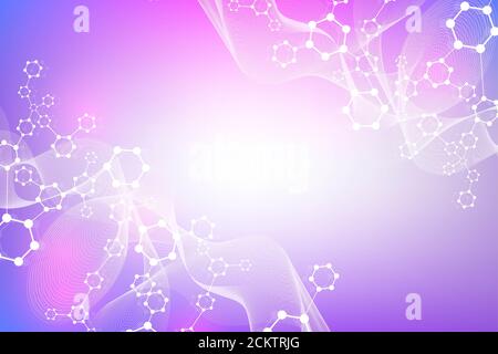 Grosse Daten Visualisierung Hintergrund. Moderne futuristischen virtuelle Zusammenfassung Hintergrund. Wissenschaft Netzwerk Muster, Verbindungslinien und Punkten. Globales Netzwerk Stockfoto