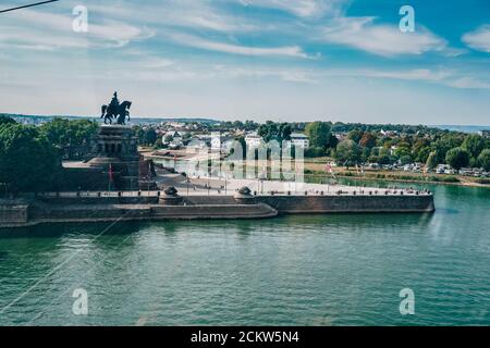 Atemberaubender Blick über Koblenz, Deutschland Stockfoto