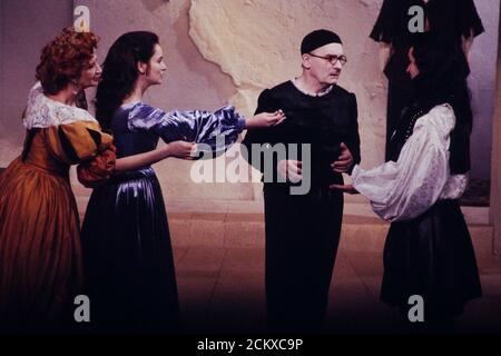 Michel Bouquet spielt Le Malade imaginaire - die imaginäre Invalide, Lyon, Frankreich Stockfoto