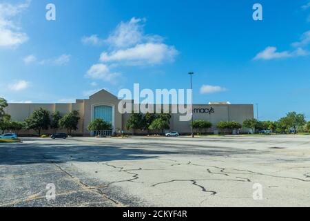 Kaufhäuser in der Woodlands Mall in The Woodlands, Texas. Stockfoto