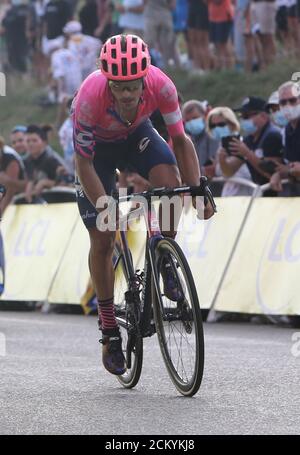 Alberto Bettiol von EF Pro Cycling während der Tour de France 2020, Radrennen Etappe 16, La Tour-Du-Pin - Villard-de-Lans (164 km) am 15. September 2020 in Villard-de-Lans, Frankreich - Foto Laurent Lairys / MAXPPP Stockfoto