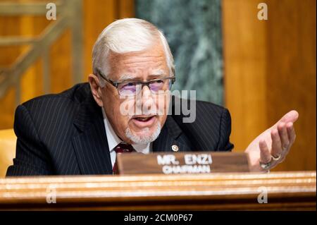 Washington, DC, USA. September 2020. 16. September 2020 - Washington, DC, Vereinigte Staaten: US-Senator MIKE ENZI (R-WY) spricht bei einer Anhörung des Senats Haushaltsausschusses. Quelle: Michael Brochstein/ZUMA Wire/Alamy Live News Stockfoto