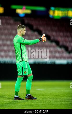 Herning, Dänemark. September 2020. Herning, Dänemark. September 2020. Torwart David von Ballmoos (26) von BSC Young Boys im UEFA Champions League Qualifikationsspiel zwischen FC Midtjylland und BSC Young Boys in der MCH Arena in Herning. (Foto Kredit: Gonzales Foto/Alamy Live News Stockfoto