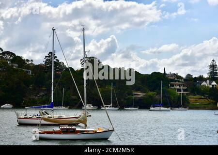 Ein Blick vom Vorland im Vorort Woolwich in Sydney, Australien Stockfoto