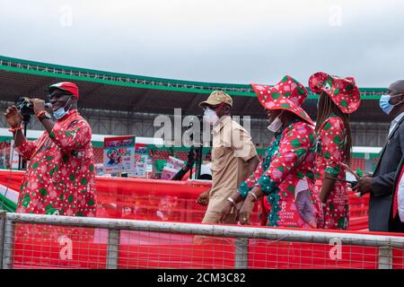 PDP Mega Rally für Edo State Governorship Wahl Godwin Obaseki Gewinnt die Gouverneurswahl des Edo-Bundesstaates Stockfoto