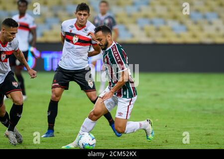 Rio De Janeiro, Brasilien. September 2020. Yago Felipe während Fluminense x Atlético GO, für die 4. Phase der Copa do Brasil, in der ersten Etappe, in Maracanã, in Rio de Janeiro, RJ, an diesem Mittwoch Abend (16) Credit: Celso Pupo/FotoArena/Alamy Live News Stockfoto