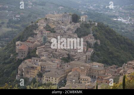 Arpino, Italien - 16. September 2020: Blick auf die Stadt von Stockfoto