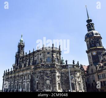 Hofkirche Dresden Deutschland Stockfoto