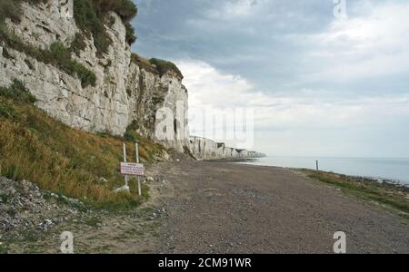 Ault Frankreich - 13. August 2020 -Weiße Klippen am Atlantik Küste in Ault Frankreich Stockfoto