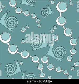 Nahtloses Ornament Schnecke in Farbe 54 Stockfoto
