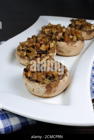 Gefüllte Champignons Stockfoto