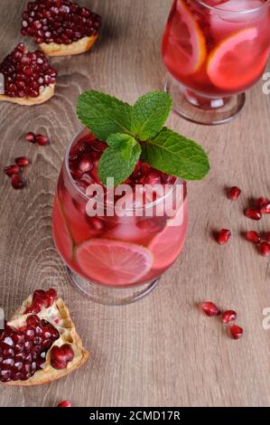 Granatapfel-cocktail Stockfoto