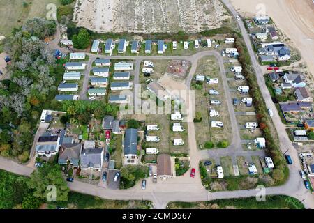 Luftdrohne Ansicht von Eastbourne East Sussex Stockfoto