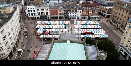 Cambridge Market Square Market Hill Stockfoto