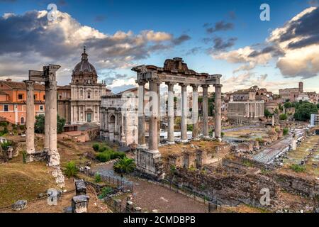 Das Forum Romanum, Rom, Latium, Italien Stockfoto