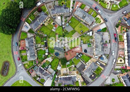 Luftdrohnenansicht von Park Circus Moffat Dumfries und Galloway Stockfoto