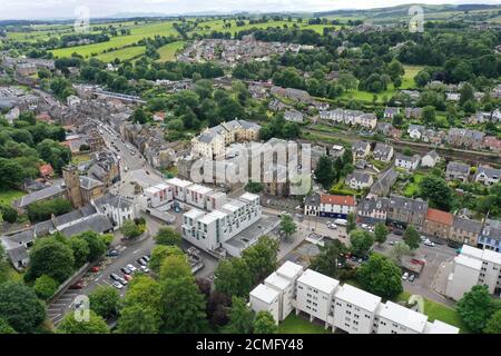 Luftdrohnenaufnahme von Linlithgow West Lothian Stockfoto