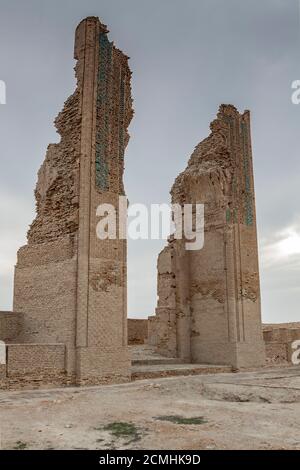 Chwarezmshah Moschee 13. Jahrhundert in Dehistan, Mashhad-e Mirsriyyan, Balkan-Region, Turkmenistan Stockfoto