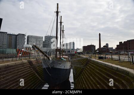 Liverpool City Waterfront und Albert Dock Gegend Stockfoto