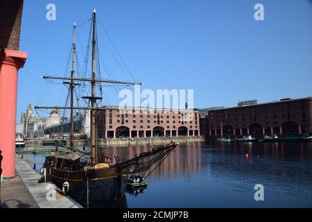 Liverpool City Waterfront und Albert Dock Gegend Stockfoto