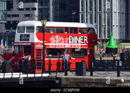 Liverpool City Waterfront und Albert Dock Gegend Stockfoto