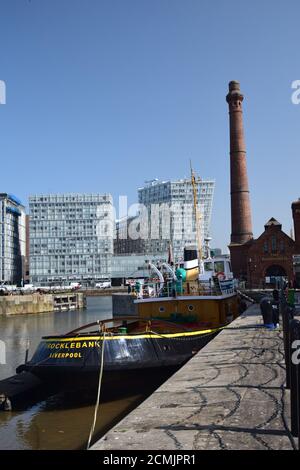 Liverpool City Waterfront und Albert Dock Gegend Stockfoto