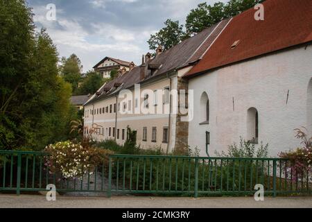 Historisches öffentliches Krankenhaus in Weitra, Waldviertel, Österreich Stockfoto