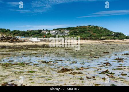 Church Quay auf Bryher, Isles of Scilly bei Ebbe Stockfoto