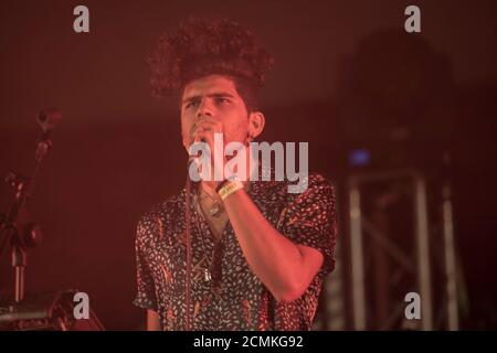 Die Bolognese Westfalia, Gewinner der zweiten Ausgabe von "Freschissimo", dem Tutto Molto Bello Wettbewerb, eröffnete das Konzert von Giorgio Canali. (Foto von Carlo Vergani / Pacific Press/Sipa USA) Stockfoto