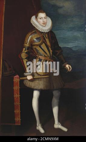 Juan Pantoja de la Cruz (c. 1553-1608) - Philipp III., König von Spanien (1578-1621) Stockfoto