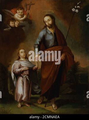 José Campeche y Jordán - San Jose y el Cristo nino Stockfoto