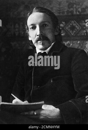 Robert Louis Stevenson. Porträt des schottischen Schriftstellers Robert Louis Stevenson (1850-1894) Stockfoto