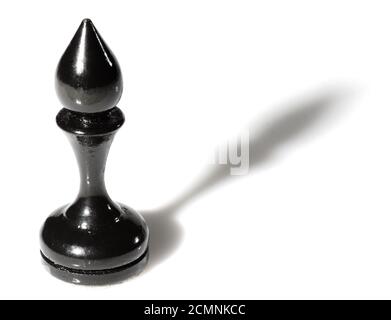 Schachfigur isoliert auf weißem Stockfoto