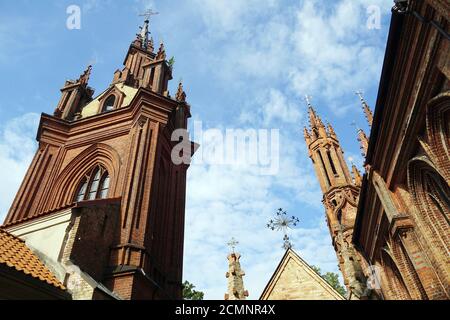 St. Anna-Kirche, Šv. OnoS bažnyčia, Vilnius, Litauen, Europa Stockfoto