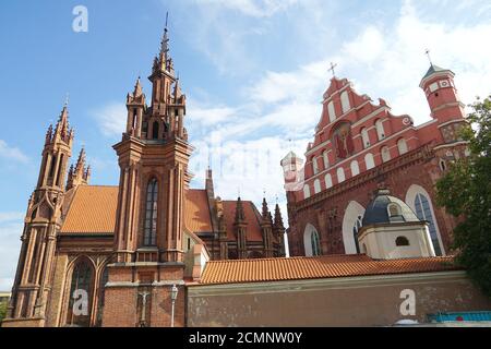 St. Anna-Kirche, Šv. OnoS bažnyčia, Vilnius, Litauen, Europa Stockfoto